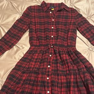 Polo Ralph Lauren Red and Black Plaid dress